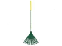 EVERGREEN PLASTIC LEAF RAKE ALUMINIUM SHAFT