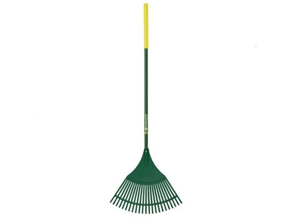 EVERGREEN PLASTIC LEAF RAKE ALUMINIUM SHAFT
