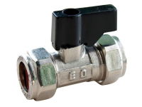 ISOLATING VALVE WITH HANDLE 15MM CHROME