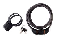 BLACK BRAIDED STEEL KEYED CABLE 1.8M X 10MM
