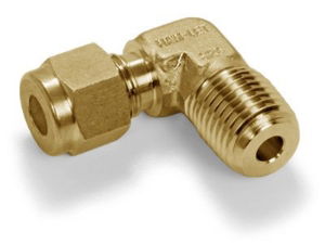 Ham-Let Let-Lok® brass metric male elbow BSPT 