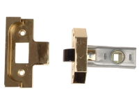 REBATED TUBULAR MORTICE LATCH 2650 ELECTRO BRASS 63MM 2.5IN