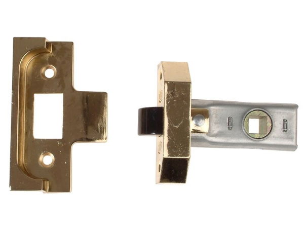 REBATED TUBULAR MORTICE LATCH 2650 ELECTRO BRASS 63MM 2.5IN