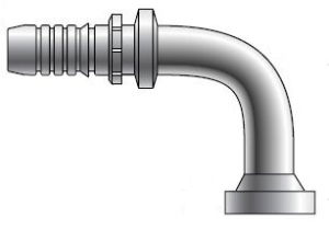 GlobalSpiral™ SAE Flange 90° Swept Elbow Code 61 Long Drop