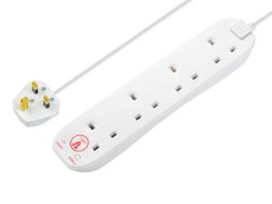Masterplug® Extension Lead 240V 13A White Surge Protected 2m