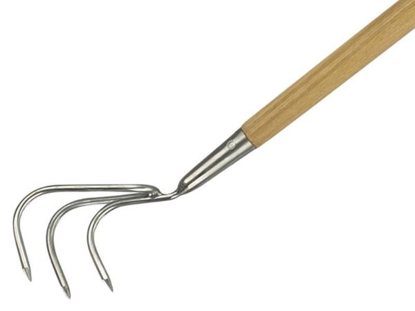 STAINLESS STEEL LONG HANDLED 3-PRONG CULTIVATOR- FSC