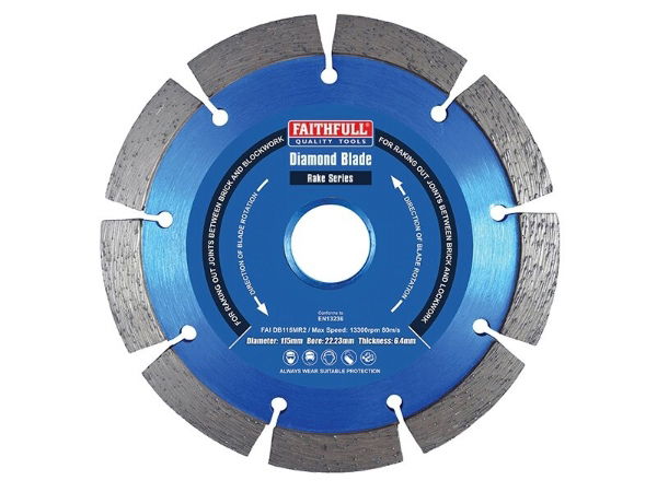 MORTAR RAKING DIAMOND BLADE 115 X 22MM